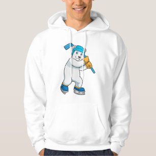 Eishockey mit Eishockeyschläger Hoodie