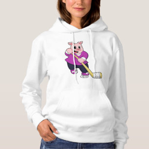 Eishockey mit Eishockeyschläger Hoodie