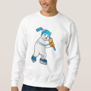Eishockey mit Eishockeyschläger Sweatshirt