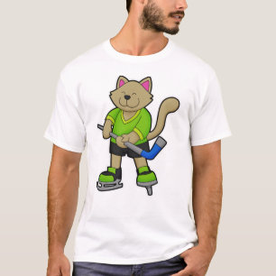 Eishockey mit Eishockeyschläger T-Shirt