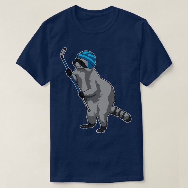 Eishockey mit Eishockeyschläger T-Shirt (Design vorne)