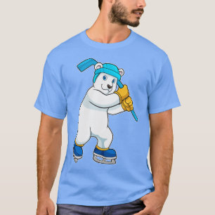 Eishockey mit Eishockeyschläger T-Shirt