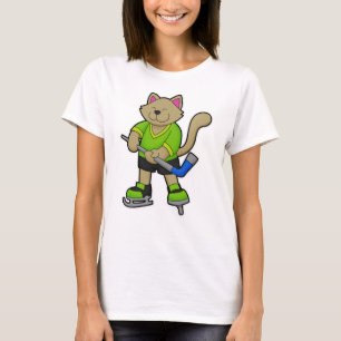 Eishockey mit Eishockeyschläger T-Shirt