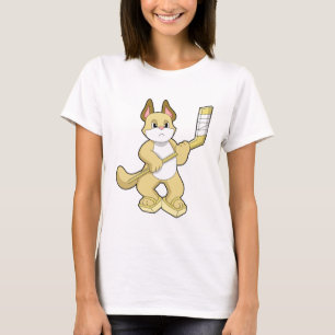 Eishockey mit Eishockeyschläger T-Shirt