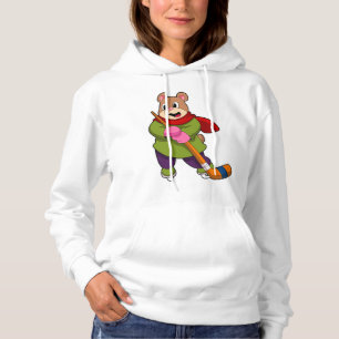 Eishockey mit Eishockeystick Hoodie