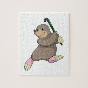 Eishockey mit Hockeyschläger Puzzle