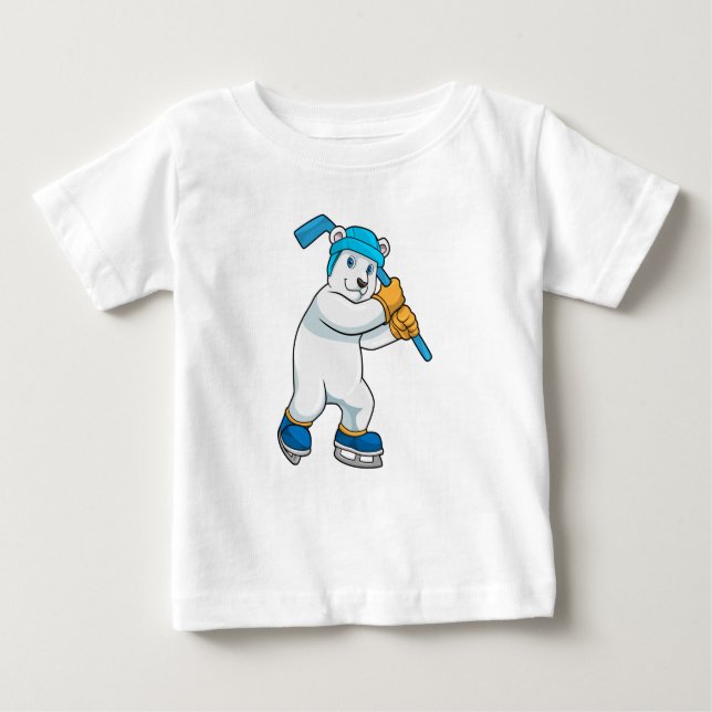 Eishockey mit Stick Baby T-shirt (Vorderseite)