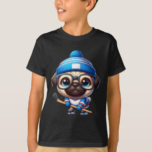 Eishockey-Mops süßer Begleiter T-Shirt