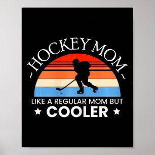 Eishockey-Mutter-Spielerin-Torhüter-Schlittschuhlä Poster