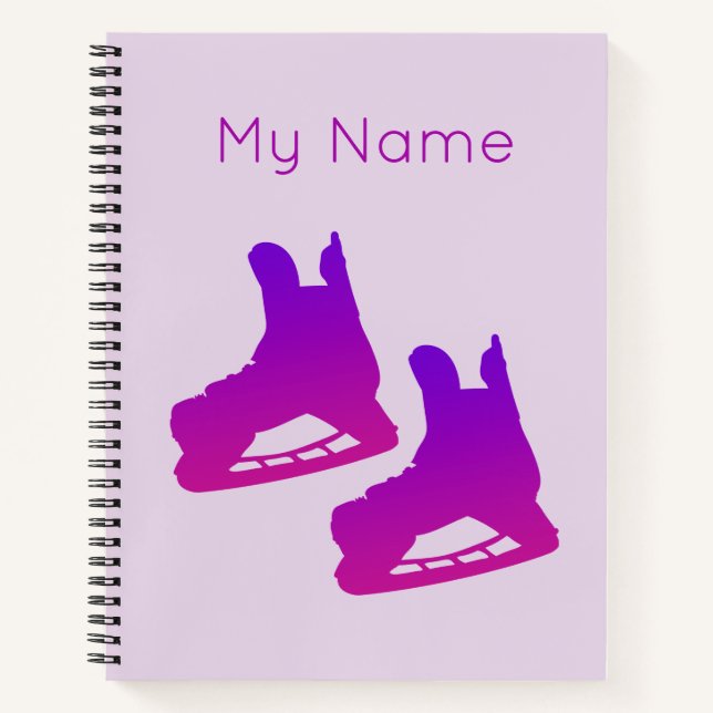Eishockey-Notebook (für Mädchenspiloten) Notizbuch (Vorderseite)