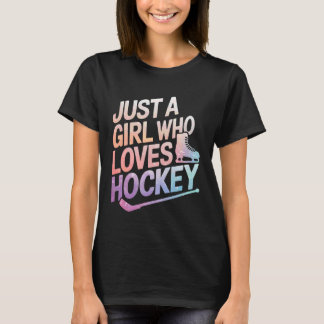Eishockey Nur Ein Mädchen Das Eishockey Liebt T-Shirt
