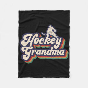 Eishockey-Oma eines Hockeyspielers Großmutter Fleecedecke