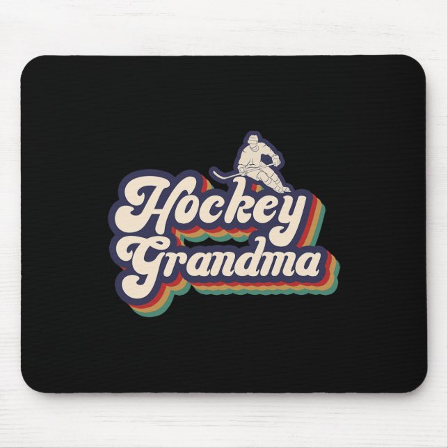 Eishockey-Oma eines Hockeyspielers Großmutter Mousepad (Vorne)
