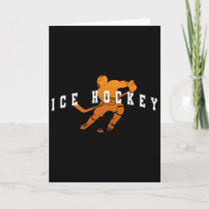 Eishockey Orange Team Spieler Universitäts-Text Karte