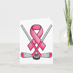 Eishockey Pink Ribbon Brustkrebs-Bewusstseinsspo Karte