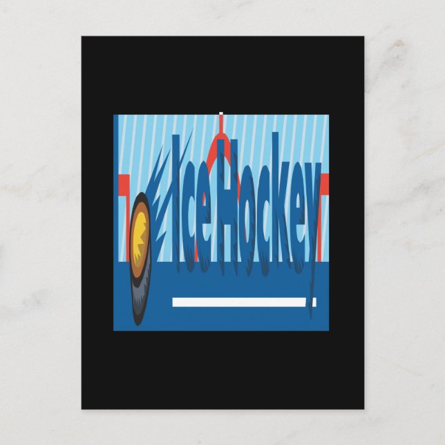 Eishockey Postkarte (Vorderseite)
