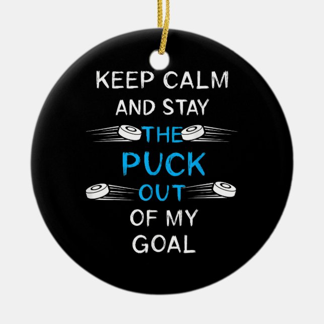 Eishockey Puck Eishockey Winter Team Sport Keramik Ornament (Vorne)