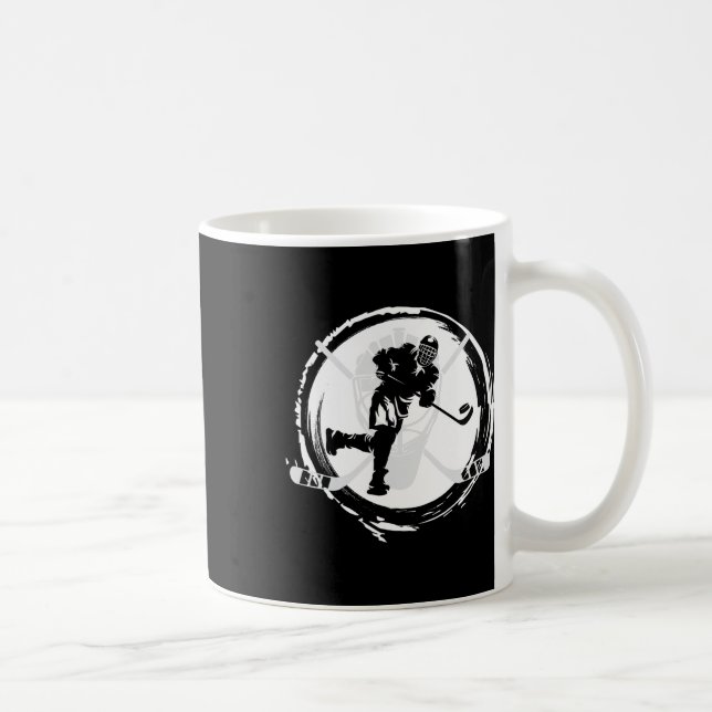 Eishockey Puck Schläger Eisbahn Trainer Coach Gesc Kaffeetasse (Rechts)