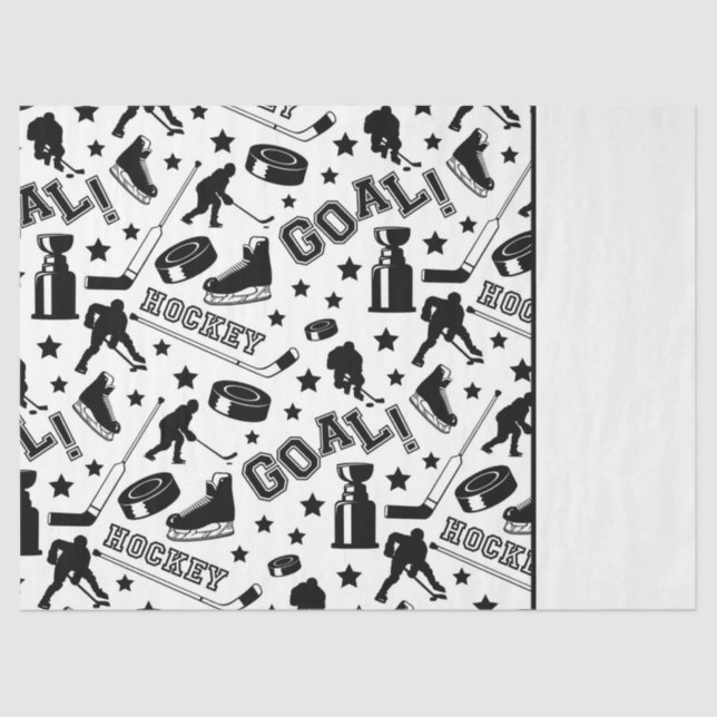 Eishockey Pucks Sticks Spieleziele Sport Seidenpapier (Vorderseite)