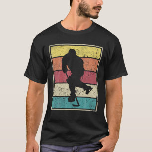 Eishockey. Retro Vintag mit klassischen Streifen T-Shirt