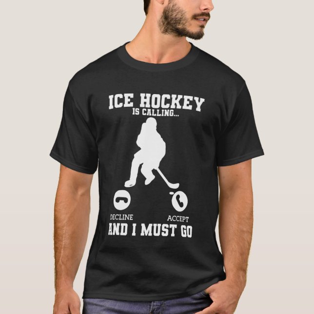 Eishockey ruft T-Shirt (Vorderseite)