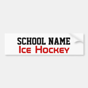 Eishockey - Schaffen Sie Ihren eigenen Schulgeist Autoaufkleber