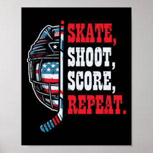 Eishockey Schlittschuh Schieß Score Wiederholung S Poster