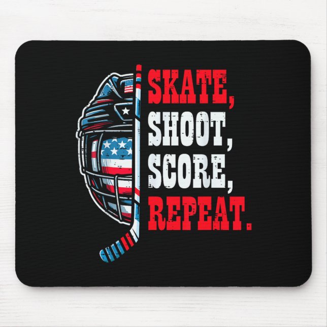 Eishockey-Schlittschuh Schuh Score Wiederholung Sp Mousepad (Vorne)