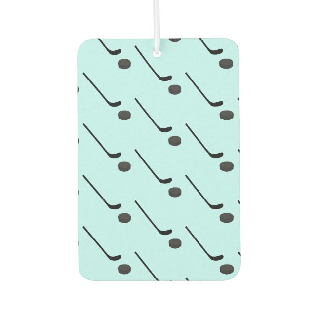 Eishockey Schwarze Farbsticks Puck Light Blue Autolufterfrischer (Vorderseite)