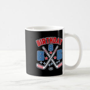 Eishockey Sechs Geburtstagsjunge 6. Party Jungen A Kaffeetasse