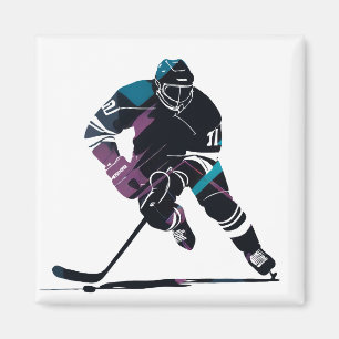 Eishockey-Silhouette Sport Challenge Style Magnet