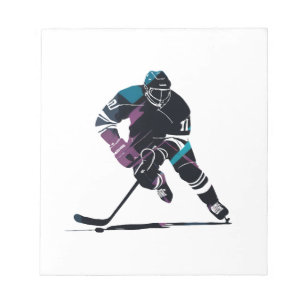 Eishockey-Silhouette Sport Challenge Style Notizblock