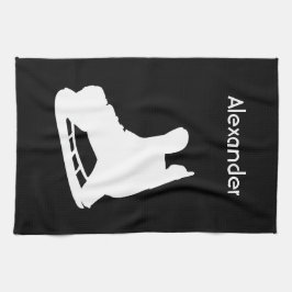 Eishockey-Skate Handtuch Schwarz-weiß