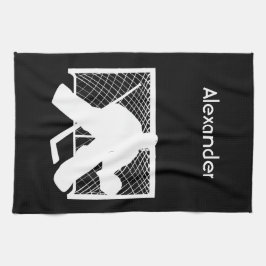 Eishockey Skate Handtuch Torte Schwarz-weiß