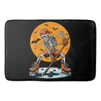 Eishockey-Skelett Grusel-Halloween Badematte