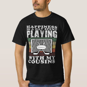 Eishockey spielen mit meinen Cousins Funny Hockey T-Shirt