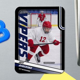 Eishockey-Spieler behalten sein Dynamisches Blau Magnet