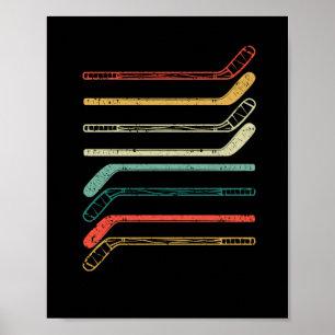 Eishockey-Spieler-Fans Silhouette Winter Poster
