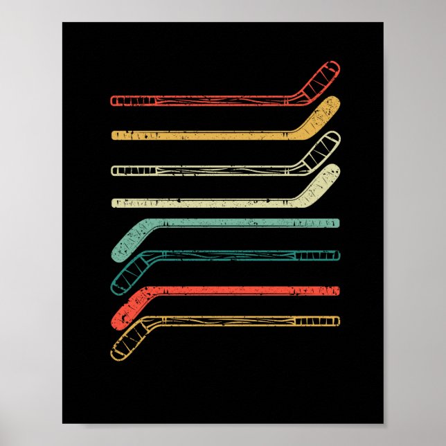 Eishockey-Spieler-Fans Silhouette Winter Poster (Vorne)