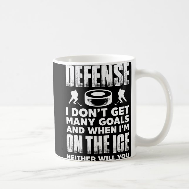 Eishockey-Spieler Goalie Verteidigung ich bekomme  Kaffeetasse (Rechts)