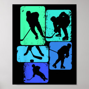 Eishockey Spieler Kinder Jungen Jugend Poster