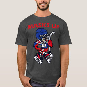 Eishockey-Spieler maskiert nach oben T-Shirt