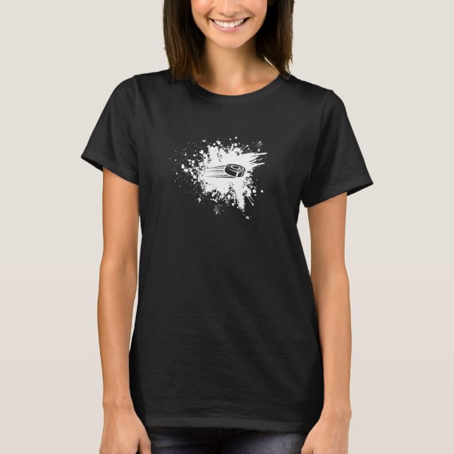 Eishockey-Spieler-Splash T-Shirt (Vorderseite)