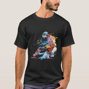 Eishockey-Spieler-Sportmeisterin im Wettbewerb T-Shirt