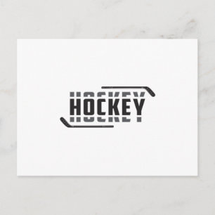 Eishockey Spieler Stick Puck Team Funny Geschenk I Postkarte