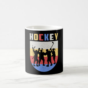 Eishockey Spieler Stick Team Puck Retro Funny Gesc Kaffeetasse