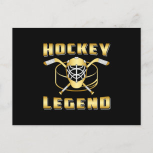 Eishockey Spieler Stick Team Sport Puck Geschenk I Postkarte