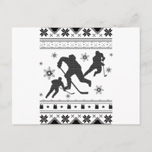 Eishockey-Spieler Uggy Weihnachten   Hockey-Gesche Postkarte