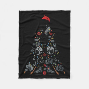 Eishockey Spieler Weihnachtsbaum Xmas Funny Boys K Fleecedecke