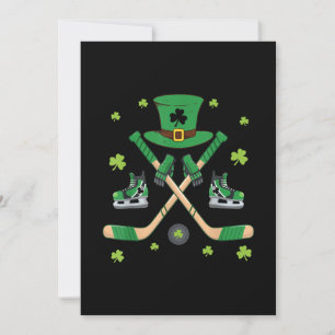 Eishockey St Patricks Tag Niedliches Geschenk Goal Einladung